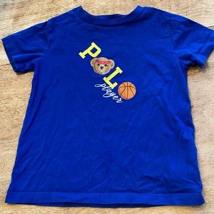 Polo Ralph Lauren Boy’s 4/4T Royal‎ Blue Polo Bear Short Sleeve Graphic Tee